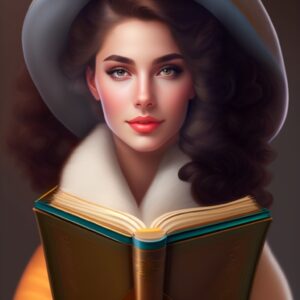 Mujer con libro ai