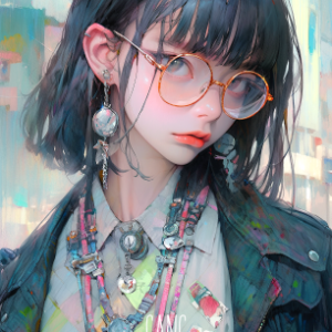 Niña con lentes ai